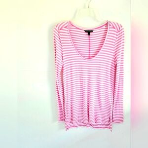 Banana Republic pink stripe tunic top